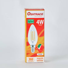 HOMEBOX | Oshtraco 4W E14 Warm White Clear Filament LED Bulb | 167084380