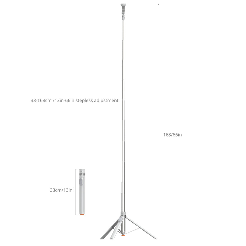 SMALLRIG | One-Touch Deploy Selfie Stick Tripod White | ST30