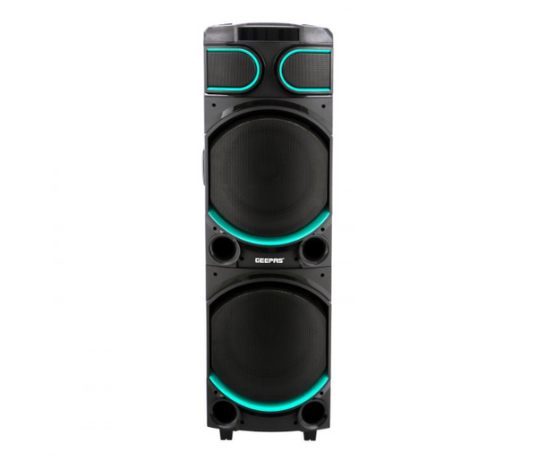 GEEPAS | 80000W Rechargeable Lead Acid Battery Bluetooth Usb Fm Tf Card Remote Control Professional Speaker Black |Gms11170