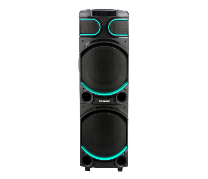 GEEPAS | 80000W Rechargeable Lead Acid Battery Bluetooth Usb Fm Tf Card Remote Control Professional Speaker Black |Gms11170