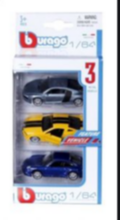 BBURAGO | 18-59030 1/64 Vehicles, 3-Pk. | 47559030