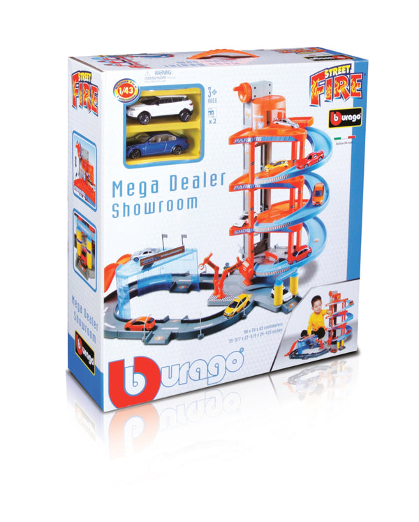 BBURAGO | 18-30031 1:43 Mega Dealer Showroom, Incl. 2 Car | 47530031