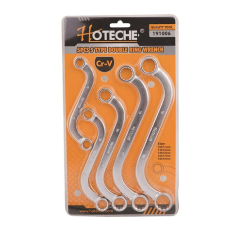 HOTECHE | 5Pcs S Type Double Ring Wrench | 191006