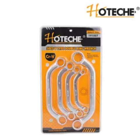 HOTECHE | 5Pcs U Type Double Ring Wrench | 191007