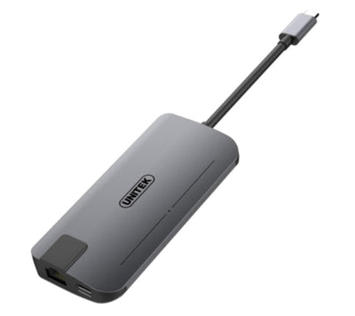 UNITEK | USB3.1 Type-C Multi-Port Hub with Power Delivery (USB-A + USB-C + HDMI + VGA + Gigabit Ethernet | Y-DK09016