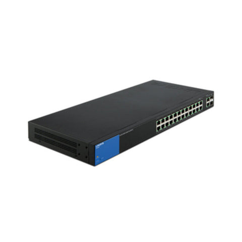 LINKSYS | Business 24-Port Gigabit PoE+ (192W) Smart Managed Switch + 2x Gigabit SFP/RJ45 Combo Ports | LGS326P