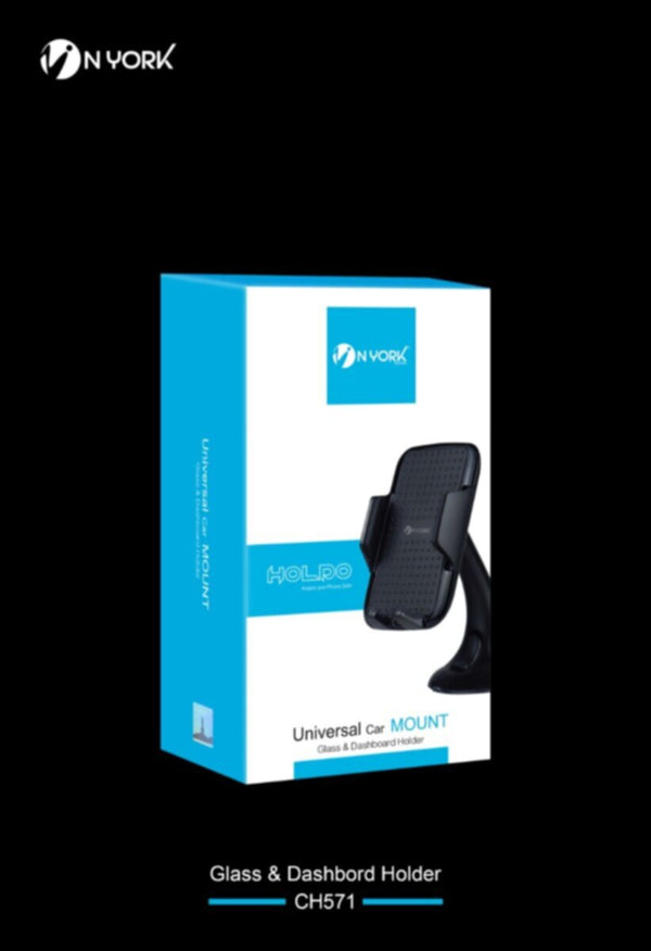 NYORK | HOLDO Universal Car Mount | Dash Board And Glass Holder | CH571