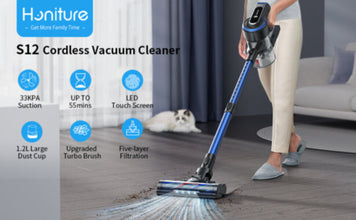 Honiturer Cordless Vacuum Cleaner S12 Led Touch Screen 1.2L 400W