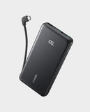 ANKER | 10000mAh Power Bank with Built-In USB-C Cable 22.5W Fast Charging Black | A110DH11