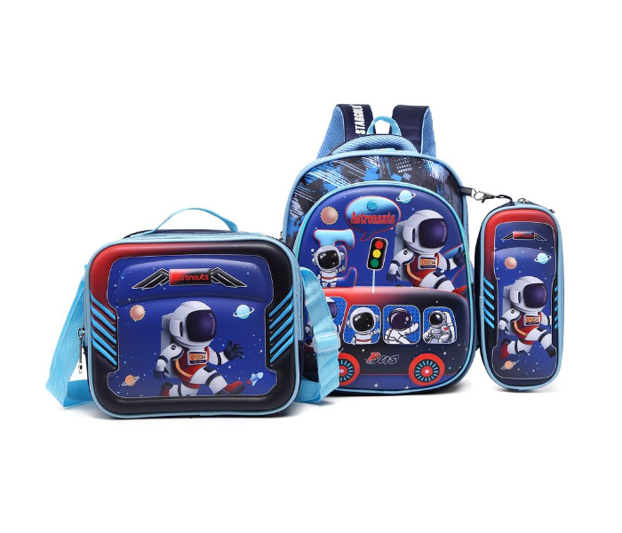 STARGOLD 3-Piece School Backpack Set 12 Inch For Boys Backpack Plus Lunch Bag Plus Pencil Case - SG-BP224 Blue 1 | JPO6385