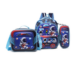 STARGOLD 3-Piece School Backpack Set 12 Inch For Boys Backpack Plus Lunch Bag Plus Pencil Case - SG-BP224 Blue 1 | JPO6385