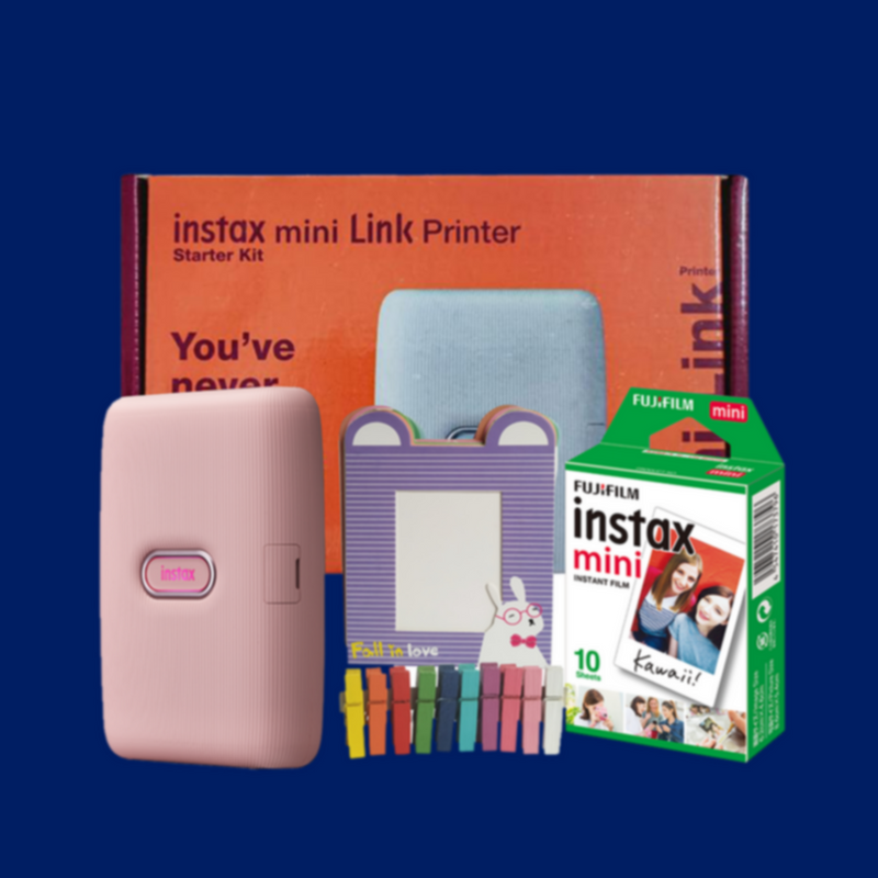 INSTAX | Instax Mini Link Starter Kit Dusky Pink | MFFPIINCLKDPBK