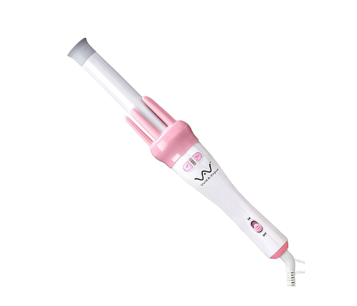 JA-FN 360 Degree Swievl Cord Automatic Hair Curler - White and Pink | JPI6455