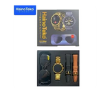 Haino Teko Germany G12 Max Smartwatch With Sunglass and 2 Straps Gold | JPO6661