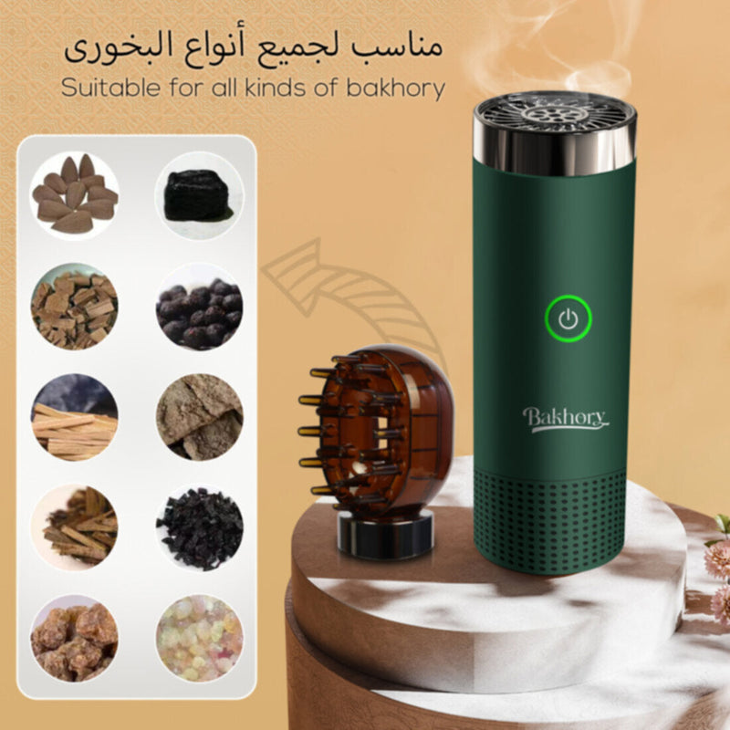 CRONY | B20 Better Comb Bukhoor Oud Upright Comb Electric Bakhoor Luxury Incense Burner Green