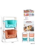 2-Layer Plastic Rack Toy Storage Basket For Children | DT 87