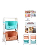 2-Layer Plastic Rack Toy Storage Basket For Children | DT 87