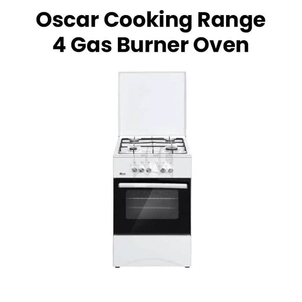 OSCAR | Cooking Range 50x55cm 4 Gas Burners Gas Oven And Grill  Mechanical Oven White | 5050GW1