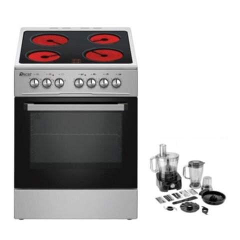 OSCAR | 60x60 Vitro Ceramic Cooking Range Silver | OCR6060VC