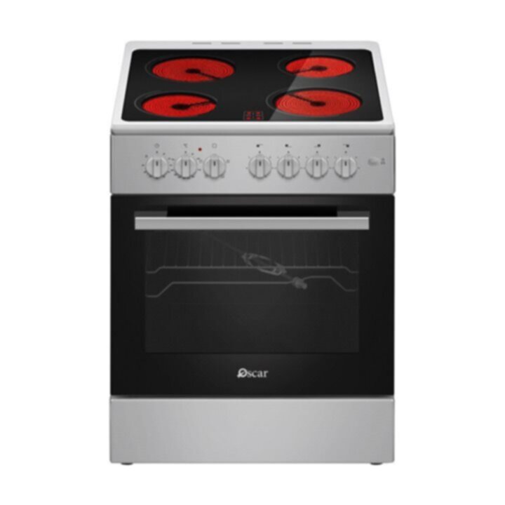 OSCAR | 60x60 Vitro Ceramic Cooking Range Silver | OCR6060VC