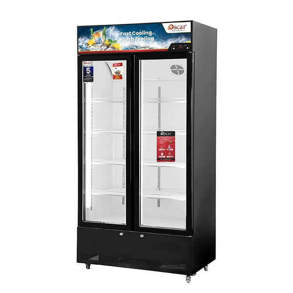 OSCAR | No Frost Double Door Showcase Chiller 720Ltrs Stylish Design Reliable Performance Black | OCL720