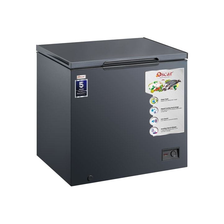 OSCAR | Chest Freezer Single Door 198Ltrs Capacity Dark Gray | OCF210DG