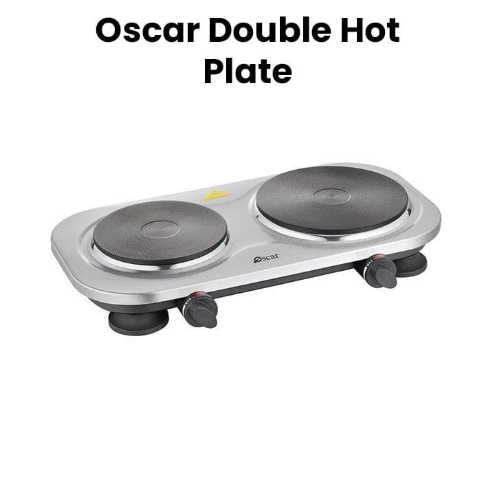 OSCAR | Double Hot Plate Fast Heating Durable Design Reliable Performance Silver | OHP-20S
