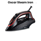 OSCAR | Steam Iron Powerful Steam Output Non Stick Soleplate And Easy Temperature Control Steam Burst Self-Cleaning, Anti-Drip Black Red | OSI2023