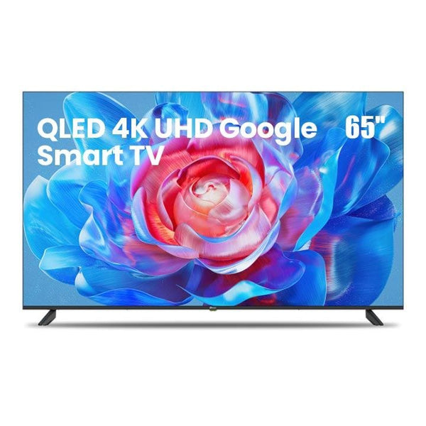 OSCAR | 65" Frameless QLED 4K UHD Google Smart TV Voice Remote, Dolby Audio, Built-in Chromecast, Google Assistant & HDR Display Black | OS65QLEDG