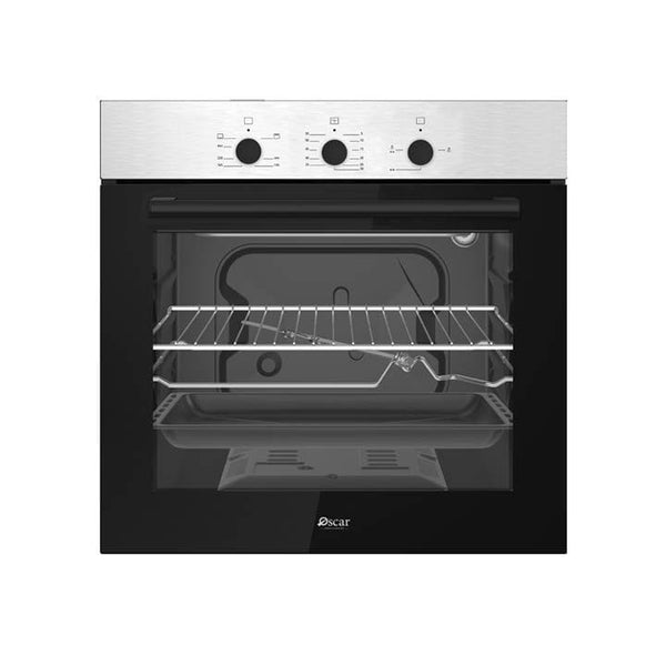 OSCAR | Built-In Gas Oven Energy-Efficient Gas Cooking Easy-To-Clean Surfaces Reliable Temperature Control For Perfect Meals Silver | OBD60BIGX FIESTA