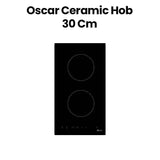 OSCAR | Ceramic Hob 30cm Energy Efficiency Touch Control 9 Level Power Settings Automatic Safety Switch Off Black | OBD30VCGTM