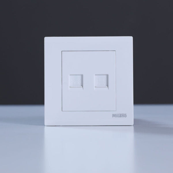 MILANO | Tel+Data Outlet Cat6Mpw | 210100300260