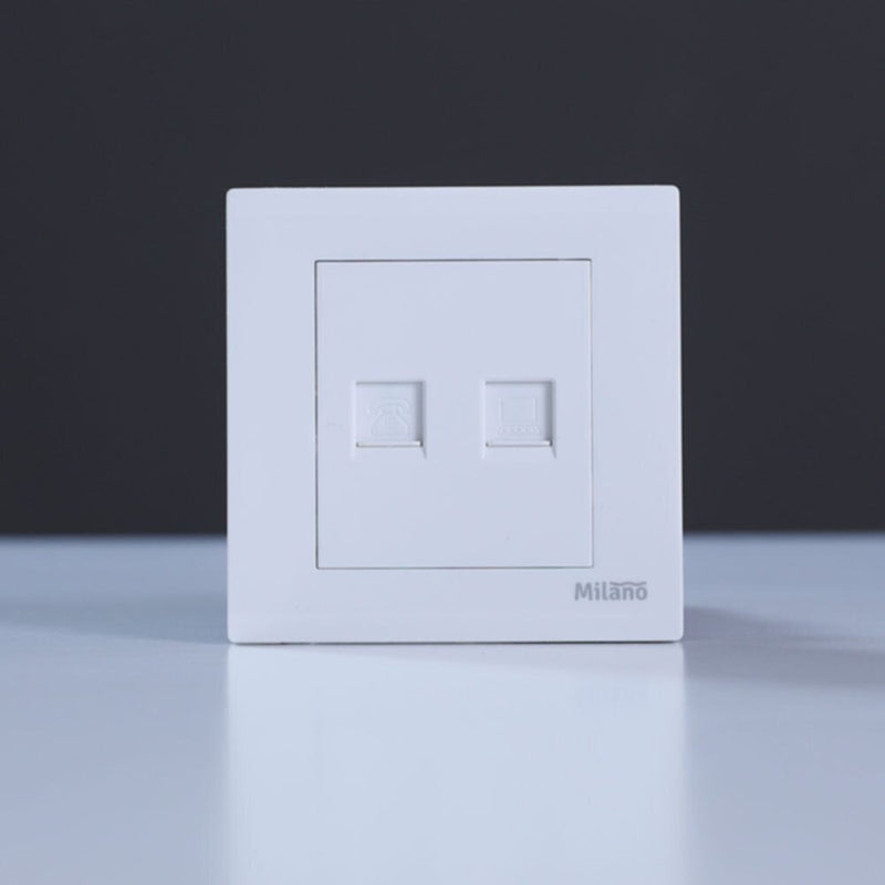MILANO | Tel+Data Outlet Cat6Mpw | 210100300260