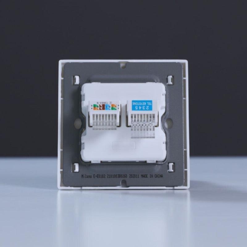 MILANO | Tel+Data Outlet Cat6Mpw | 210100300260