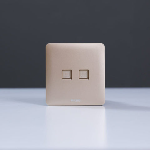 MILANO | Dual Computer Outlet Cat6 Gd Ps | 210100300323