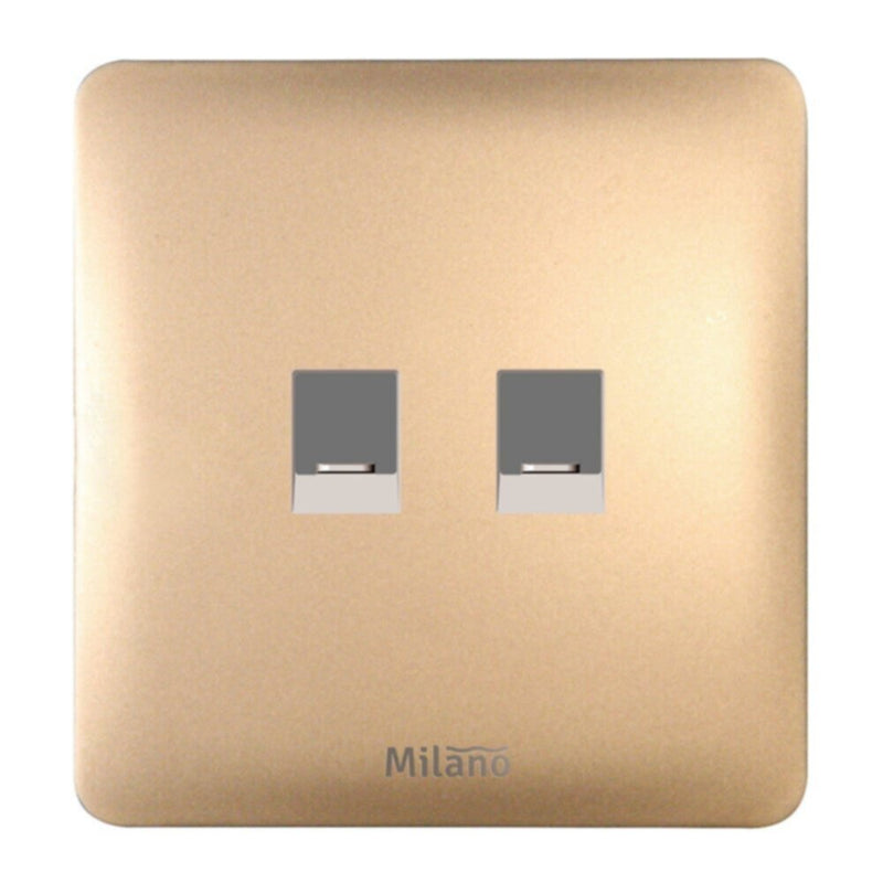 MILANO | Dual Computer Outlet Cat6 Gd Ps | 210100300323