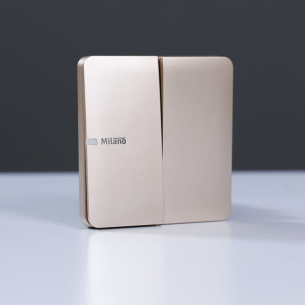 MILANO | 10A 2 Gang 1 Way Switch Gd Ps | 210100300329