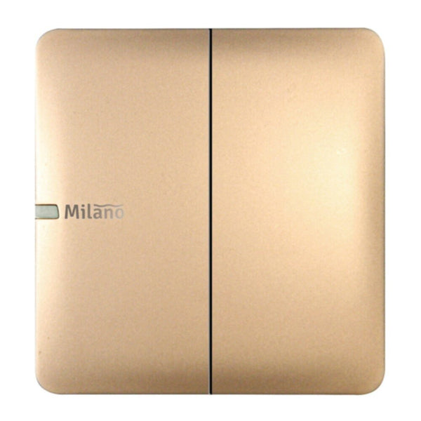 MILANO | 10A 2 Gang 1 Way Switch Gd Ps | 210100300329