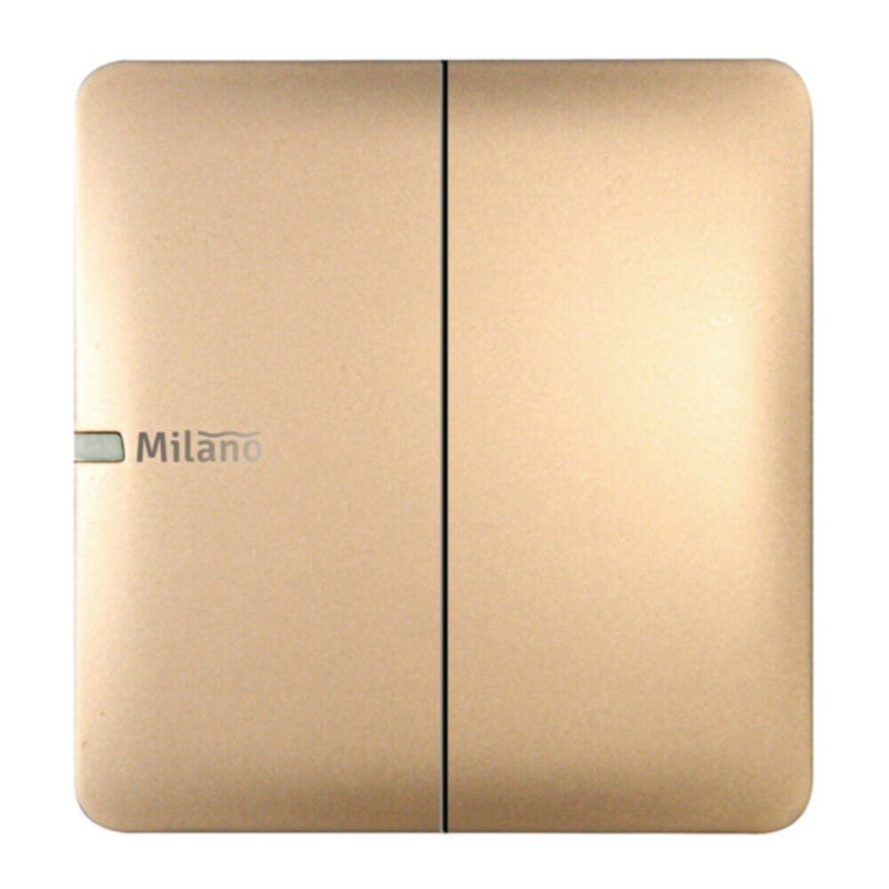 MILANO | 10A 2 Gang 1 Way Switch Gd Ps | 210100300329