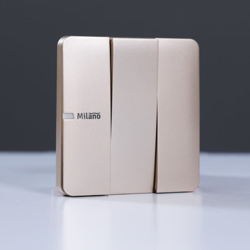 MILANO | 10A 3 Gang 1 Way Switch Gd Ps | 210100300331