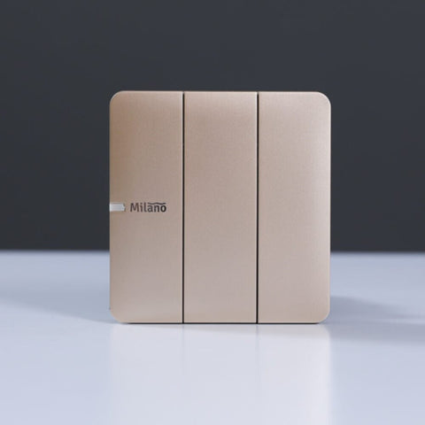 MILANO | 10A 3 Gang 2 Way Switch Gd Ps | 210100300332