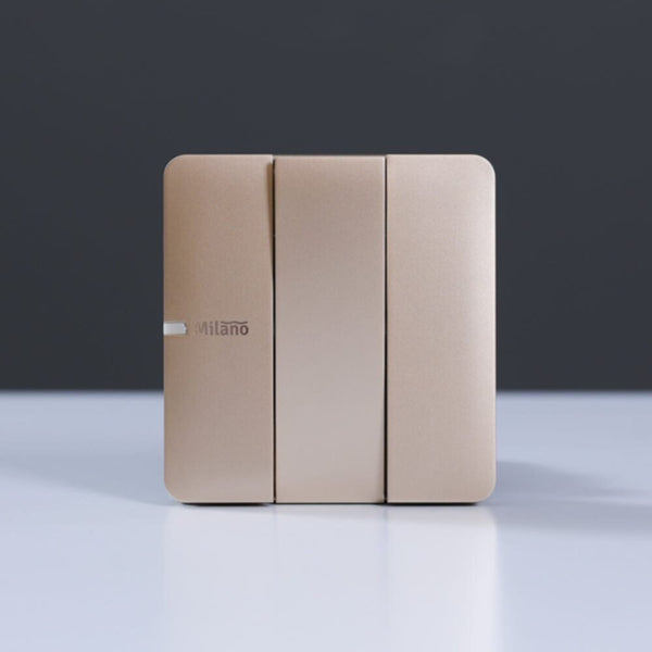 MILANO | 10A 3 Gang 2 Way Switch Gd Ps | 210100300332