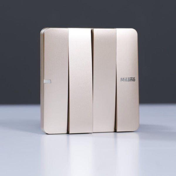 MILANO | 10A 4 Gang 1 Way Switch Gd Ps | 210100300333