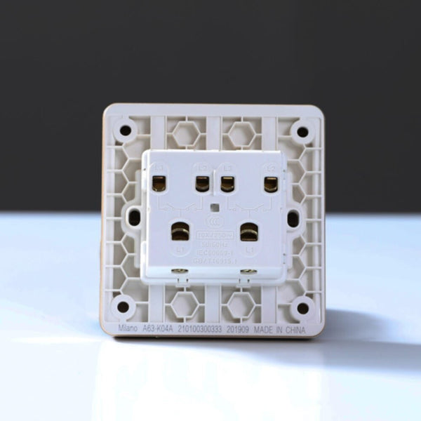 MILANO | 10A 4 Gang 1 Way Switch Gd Ps | 210100300333