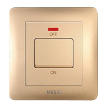 MILANO | 20A Dp Switch With Neon Gd Ps | 210100300337
