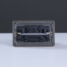 MILANO | 13A Twin Socket With Switch & Led Indicator-Gold | 210100300342