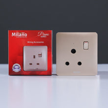 MILANO | 15A 3 Round Pin Switched Socket Gd Ps | 210100300343