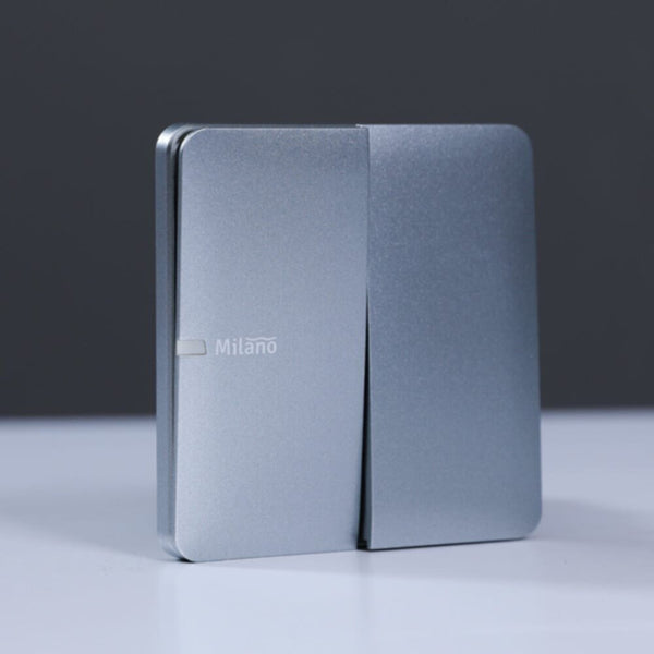 MILANO | 10A 2 Gang 1 Way Switch Sl Ps | 210100300359