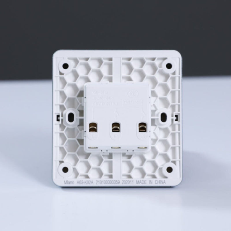 MILANO | 10A 2 Gang 1 Way Switch Sl Ps | 210100300359