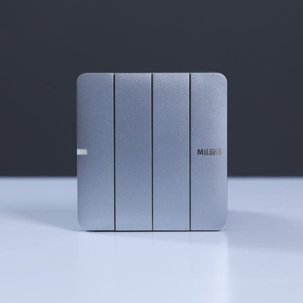 MILANO | 10A 4 Gang 1 Way Switch Sl Ps | 210100300363